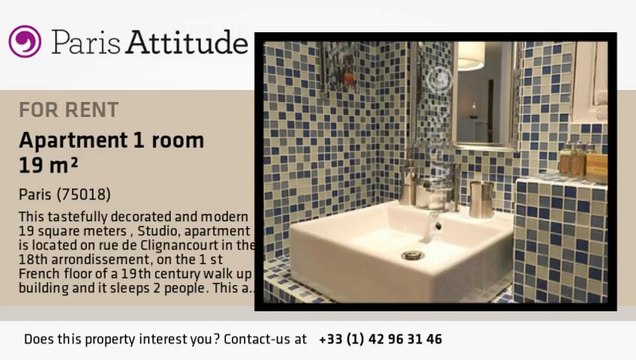 Studio Apartment for rent - Sacré Cœur, Paris - Ref. 8822