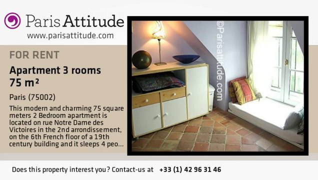 2 Bedroom Apartment for rent - Bourse, Paris - Ref. 2589