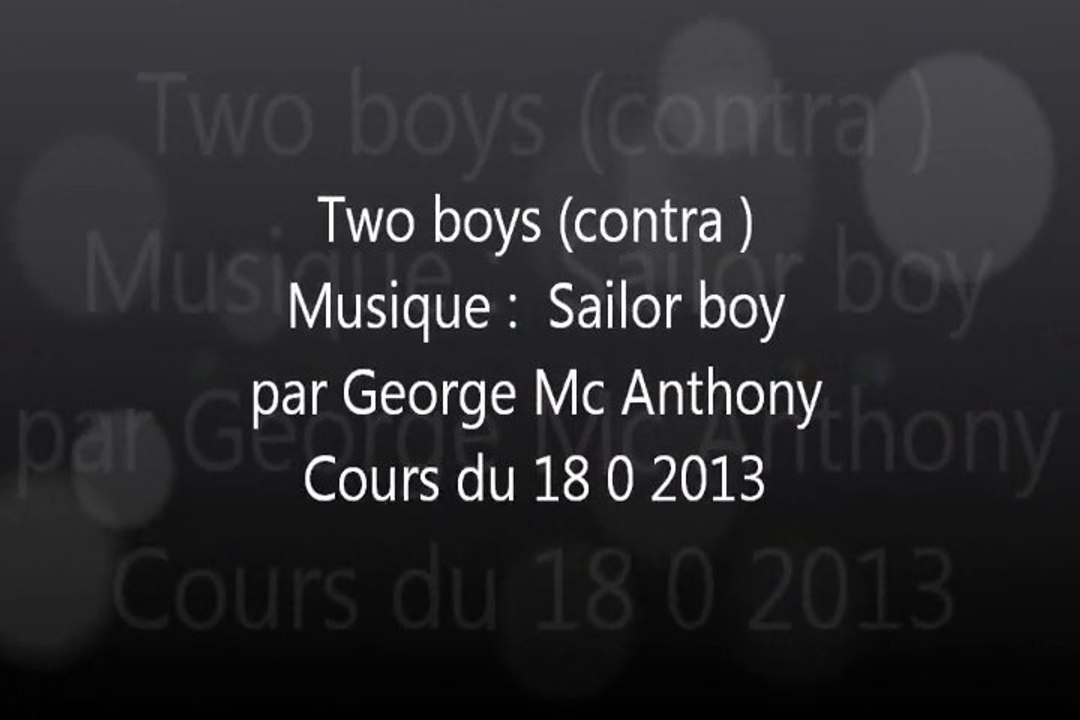Two boys (contra) line dance