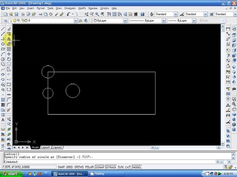 Autodesk - Auto CAD 2006/2008- Command - Mirror ( MI ) - Urdu / Hindi 