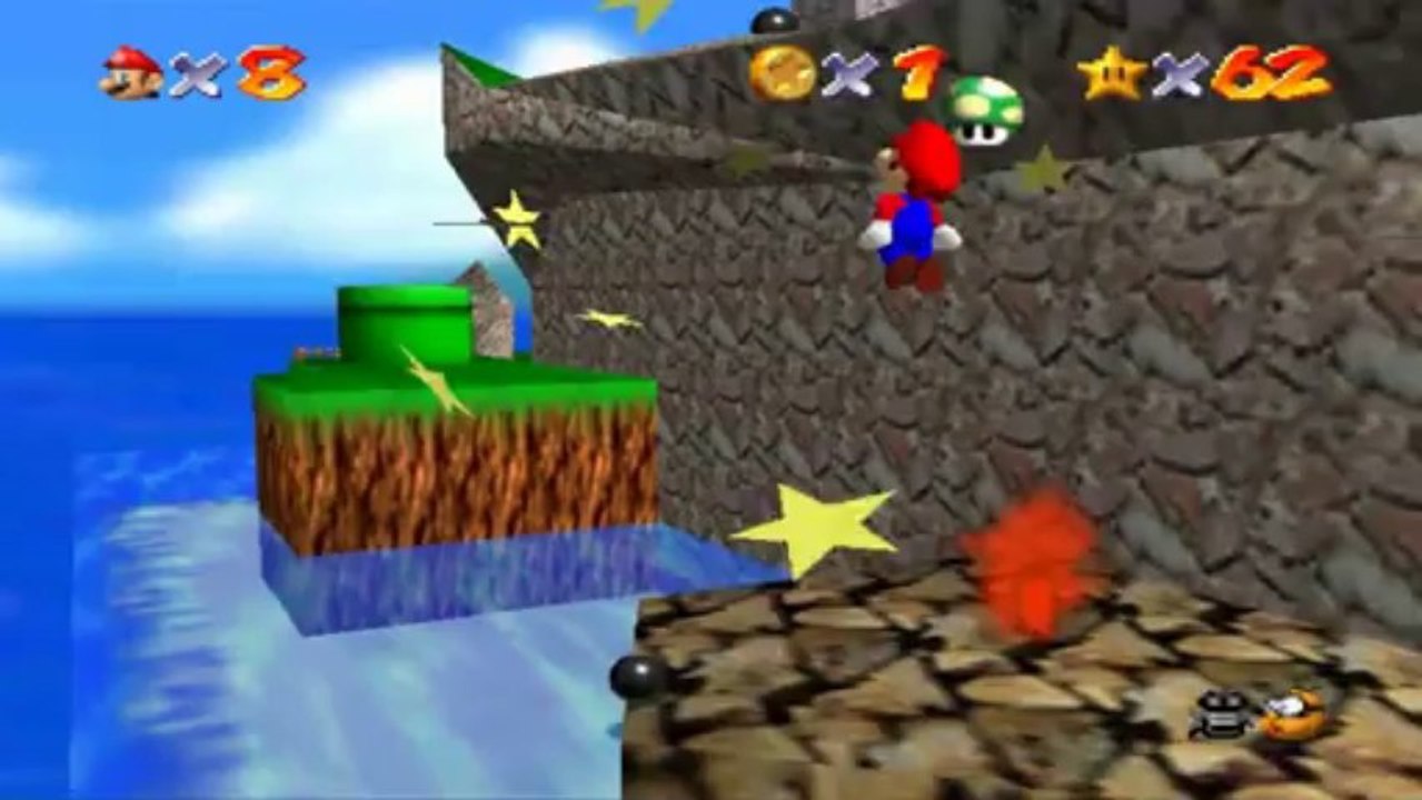 Super Mario 64 - Île Grands-Petits - Etoile 2 : Au sommet de l'Île des Géants