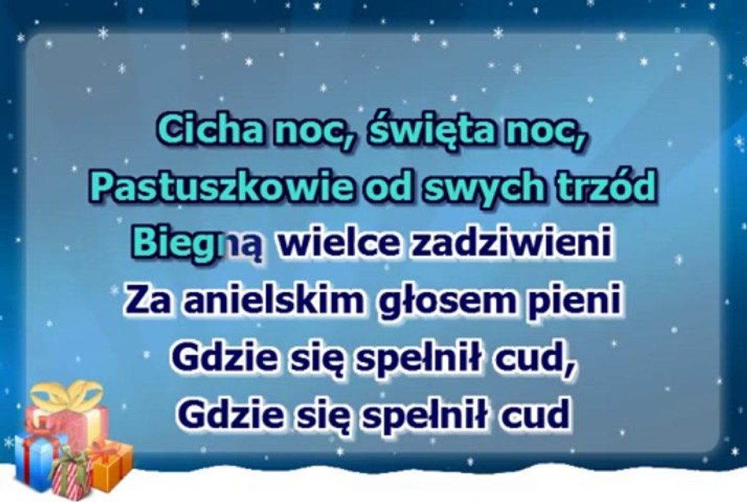 Kolęda - Cicha noc - wersja szybsza - linia melodyczna