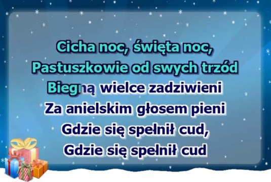 Kolęda - Cicha noc - wersja szybsza - linia melodyczna