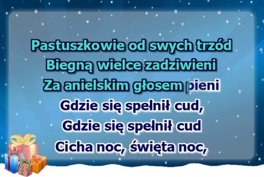 Kolęda - Cicha noc - z linią melodyczną