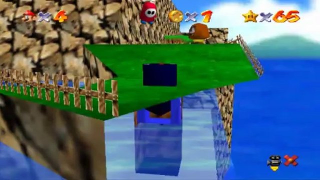 Super Mario 64 - Île Grands-Petits - Etoile 5 : Pièces rouges du gigoteur