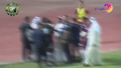 احداث مؤسفة في مباراة العربي والنصر ضمن دوري فيفا