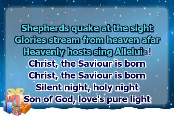 Christmas carol - Silent Night - with a melody