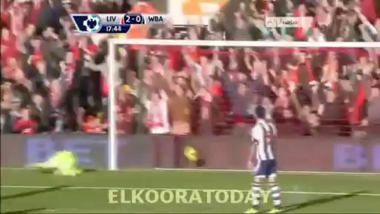 Liverpool 2 - 0 West Bromwich Albion  - Suarez