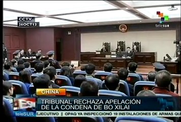 Tribunal chino rechaza apelación de condena de Bo Xilai
