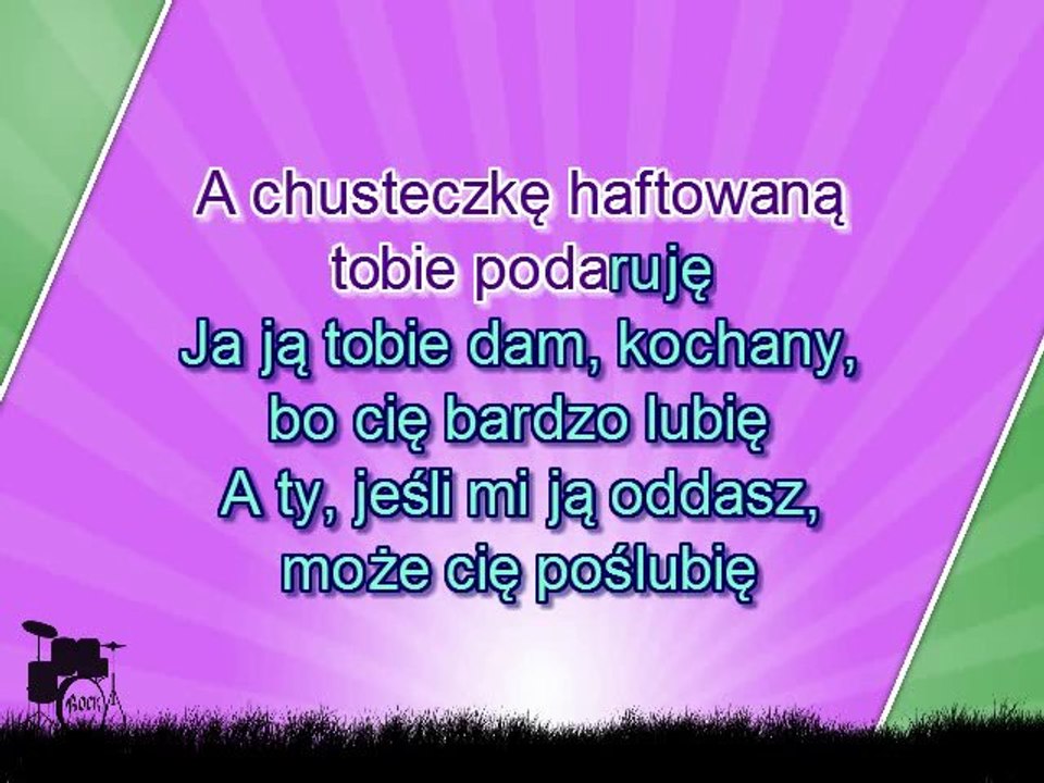 Dla dzieci - Mam chusteczkę haftowaną - wersja 2 - z linią melodyczną