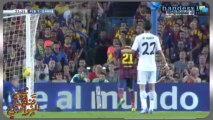 2-1  برشلونه و ريال مدريد I كريم بنزيما يسدد كرة رائعه في عارضة برشلونه