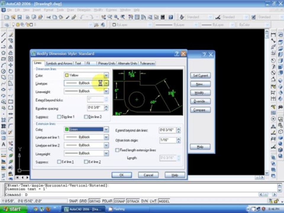 Autodesk - Auto CAD 2006/2008 - Tool - Dimension (D) - Urdu / Hindi 