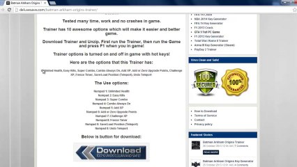 BATMAN ARKHAM ORIGINS TRAINER CHEAT HACK DESCARGAR [PORTUGAL]