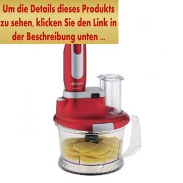 Angebote Arzum AR171 Multi Blender Set Stabmixer Set Handmixer Standmixer Zerkleinerer Mixer Rot
