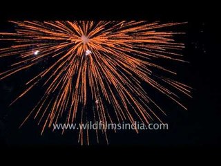 Crackers light the sky with various designs and patterns - Ramlila celebrations