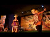 Rajasthani dancer performing Bhavai dance during Durga Puja celebration in CR Park