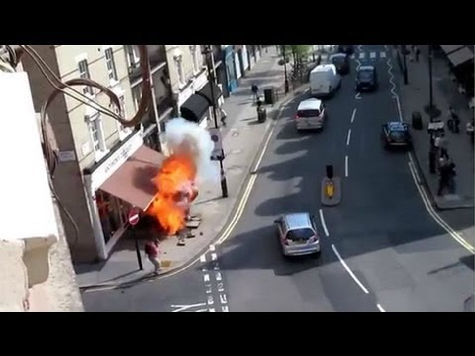 Exploding pavements in London freaking out pedestrians