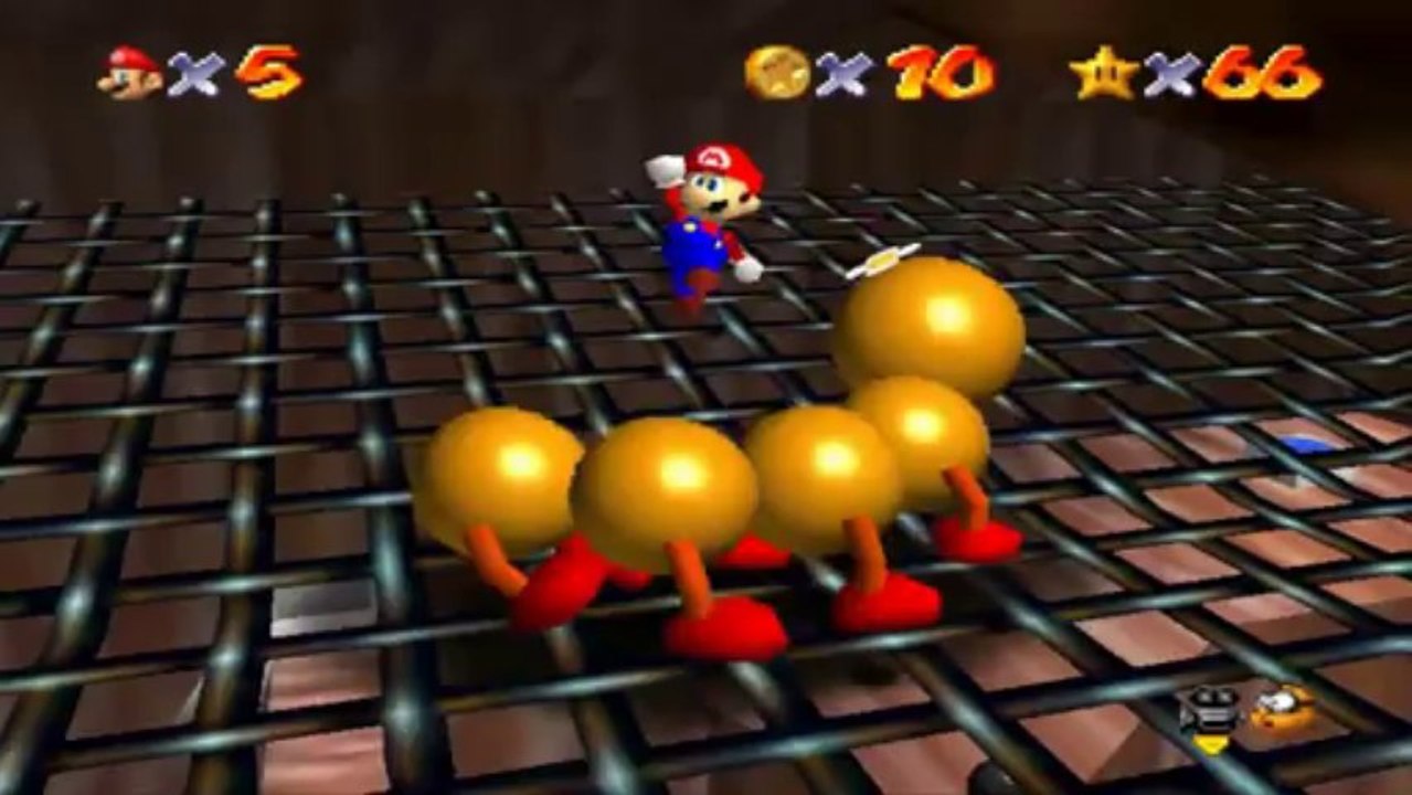 Super Mario 64 - Île Grands-Petits - Etoile 6 : Énervez le gigoteur