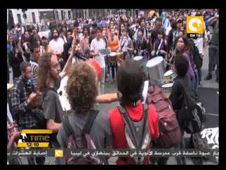 متظاهرون يعتدون على محطة للحافلات بمدينة ساو باولو البرازيلية