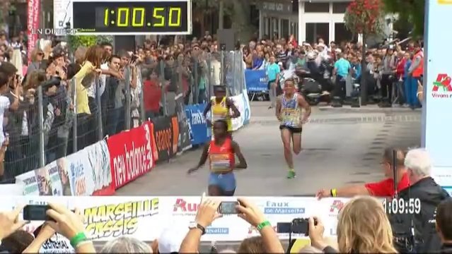 Arrivée des trois premières femmes du Marseille-Cassis