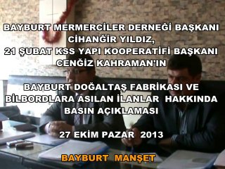 Bayburt Dogaltaş Fabrikası Basın Açıklaması