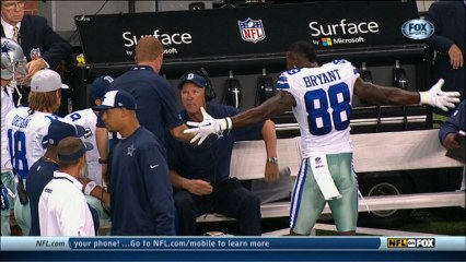 Bryant gets heated on the sideline