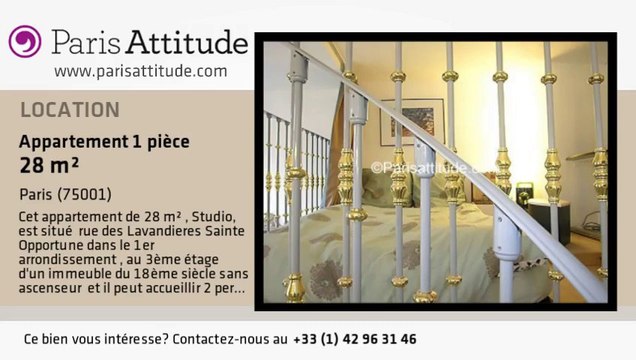 Appartement Studio à louer - Châtelet, Paris - Ref. 6536