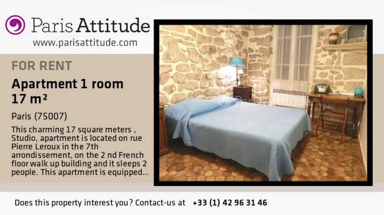 Studio Apartment for rent - Invalides, Paris - Ref. 7992