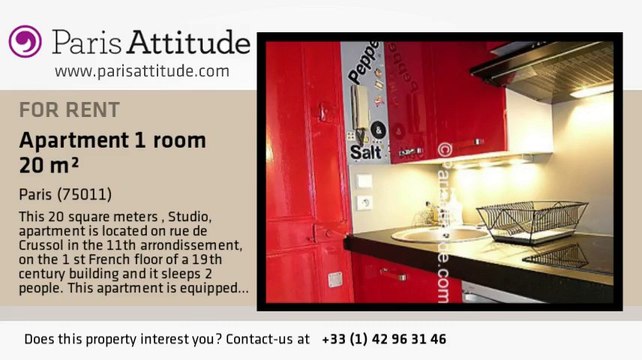 Studio Apartment for rent - Oberkampf, Paris - Ref. 1680