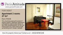 1 Bedroom Apartment for rent - Canal de l'Ourcq, Paris - Ref. 3763