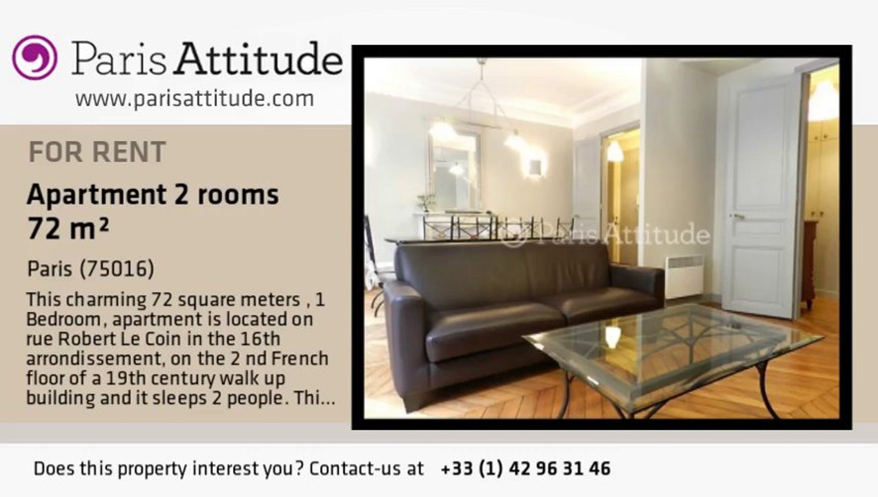 1 Bedroom Apartment for rent - La Muette, Paris - Ref. 8610