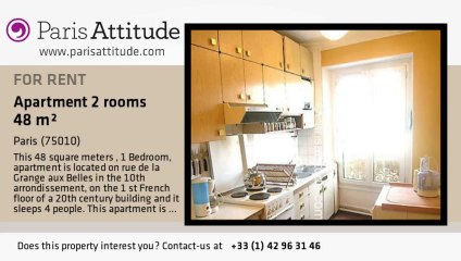 1 Bedroom Apartment for rent - Canal St Martin, Paris - Ref. 3523