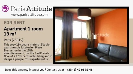 Studio Apartment for rent - Montparnasse, Paris - Ref. 8255