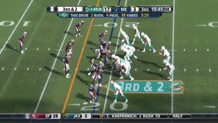 Patriots defense, sack, 9-yd loss