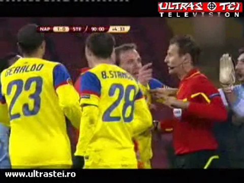 NAPOLI 1-0 Steaua Gol Cavani Dinamovistii Sarbatoresc