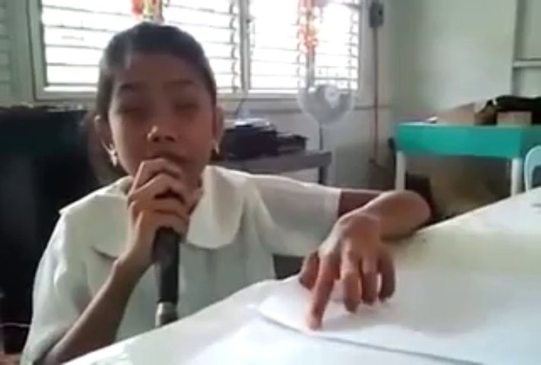 Blind Girl From The Philippines Singing "WRECKING BALL" By Miley Cyrus