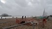 Foam Washes up at Brighton Pier as Storm Approaches