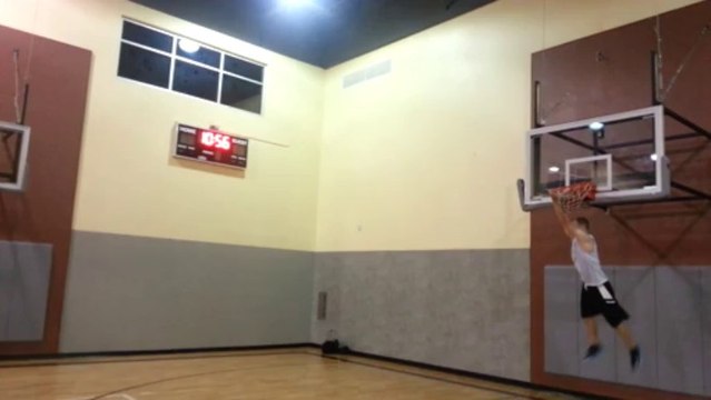 Baby Lebron Dunks... International Dunk Tour