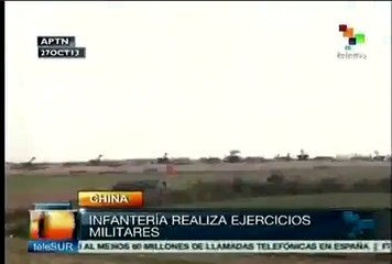 Infantería China realiza ejercicios militares