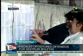 Argentina: detienen a 5 por sustraer y destruir boletas electorales