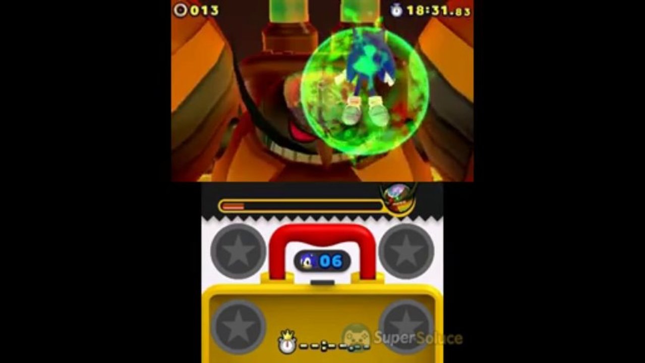 Sonic Lost World 3DS - Lava Mountain - Boss