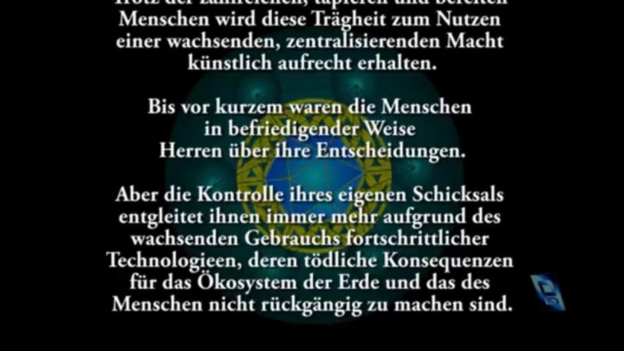 Die botschaft an die menschheit. (vorgelesen, deutsch)