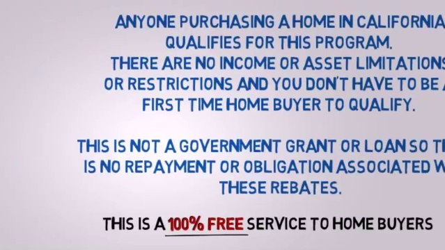 California Home Buyers Rebate Program - No Closing Cost