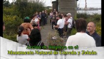 Acción de limpieza en el monumento natural de Lloredo y Zeluan