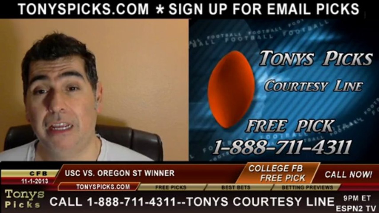 Oregon St Beavers vs. USC Trojans Pick Prediction NCAA College Football Odds Preview 11-1-2013