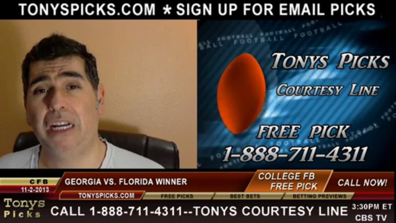Florida Gators vs. Georgia Bulldogs Pick Prediction NCAA College Football Odds Preview 11-2-2013