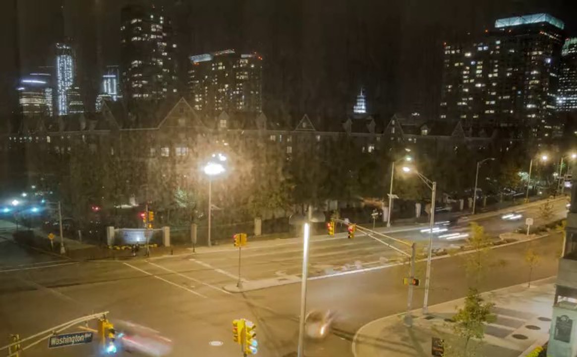 Time lapse NYC vue du New Jersey