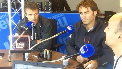 Aurélien Ducroz et Yannick Bestaven : un coup de vent et une blessure avant le départ de la Transat.