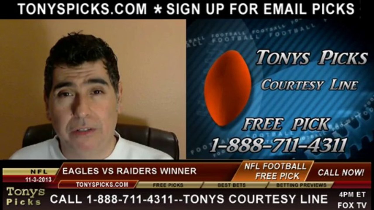 Oakland Raiders vs. Philadelphia Eagles Pick Prediction NFL Pro Football Odds Preview 11-3-2013