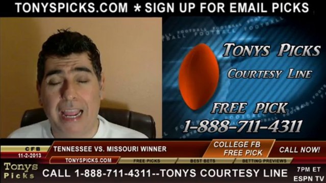 Missouri Tigers vs. Tennessee Volunteers Pick Prediction NCAA College Football Odds Preview 11-2-2013